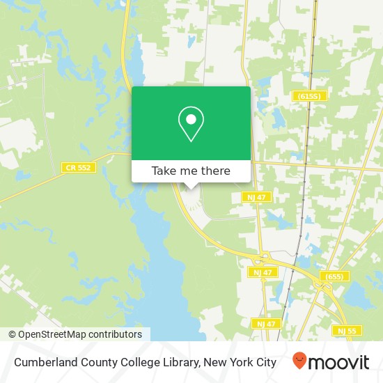 Cumberland County College Library map