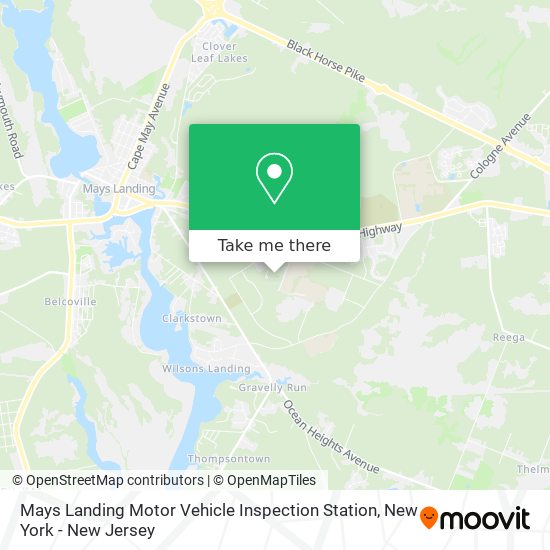 Mays Landing Motor Vehicle Inspection Station map