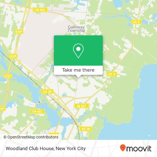 Mapa de Woodland Club House