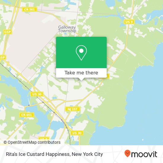 Rita's Ice Custard Happiness map