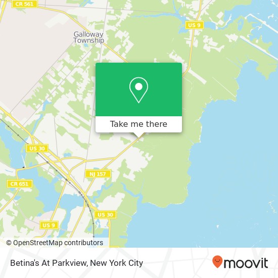 Betina's At Parkview map