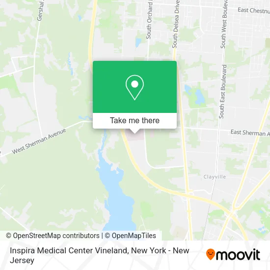 Inspira Medical Center Vineland map