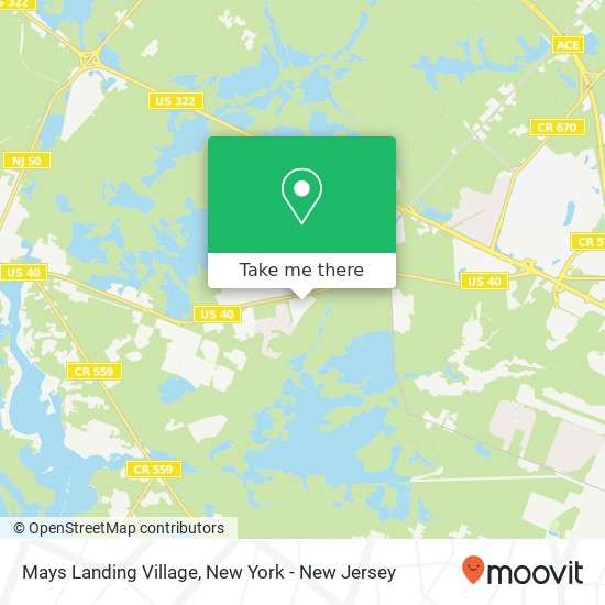 Mapa de Mays Landing Village