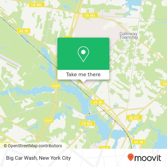 Big Car Wash map