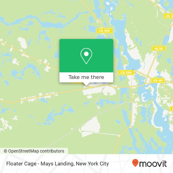 Mapa de Floater Cage - Mays Landing