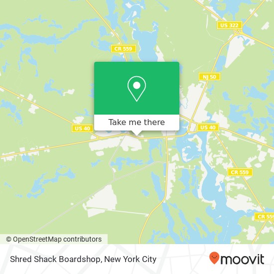 Mapa de Shred Shack Boardshop