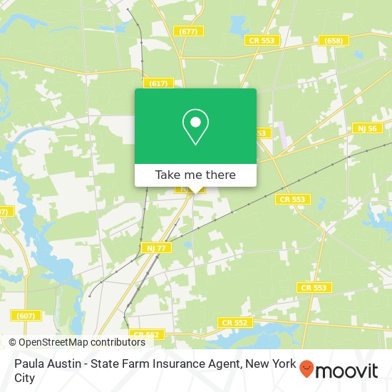 Mapa de Paula Austin - State Farm Insurance Agent