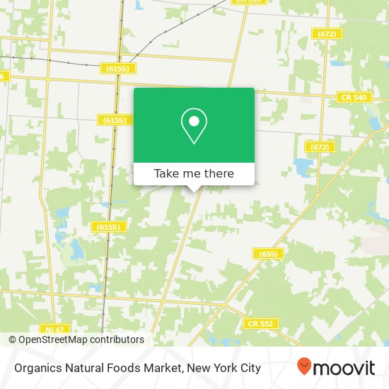 Mapa de Organics Natural Foods Market