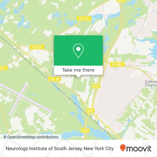 Neurology Institute of South Jersey map