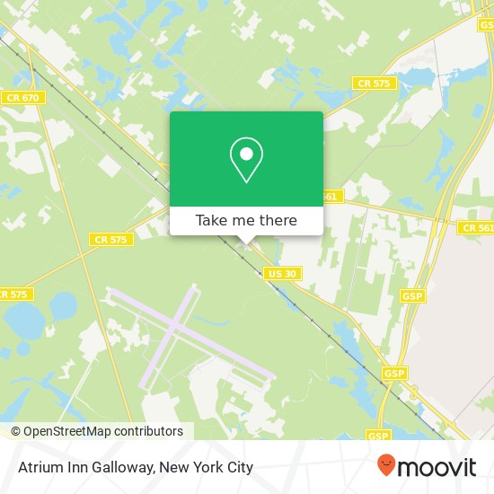 Atrium Inn Galloway map
