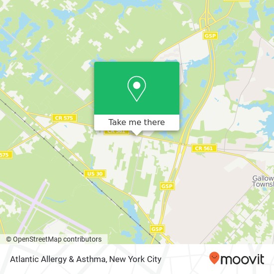 Atlantic Allergy & Asthma map