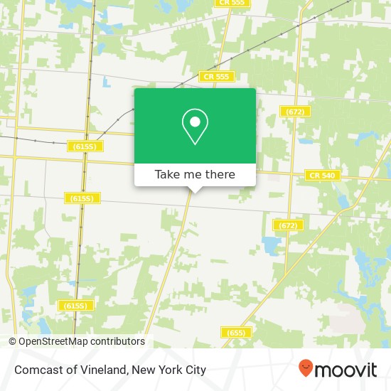 Comcast of Vineland map