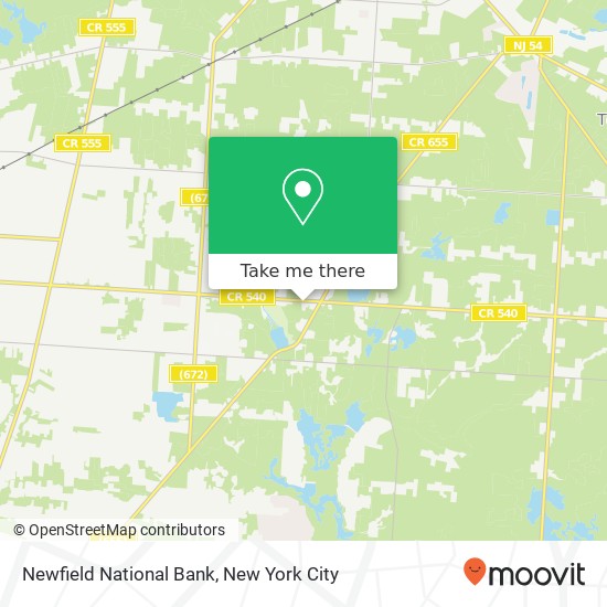 Newfield National Bank map