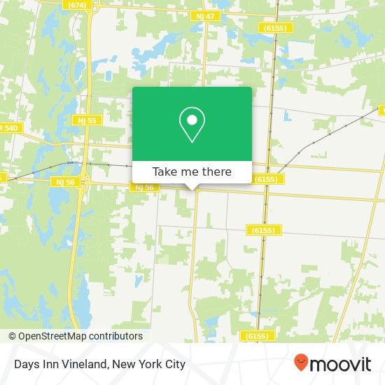 Days Inn Vineland map