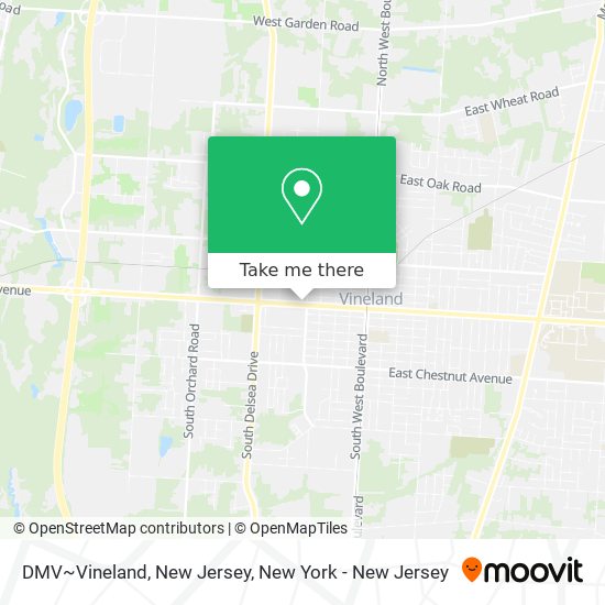 DMV~Vineland, New Jersey map