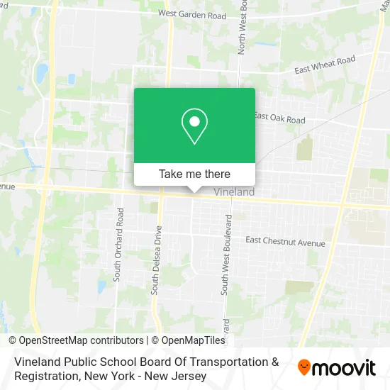 Vineland Public School Board Of Transportation & Registration map