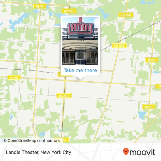 Landis Theater map