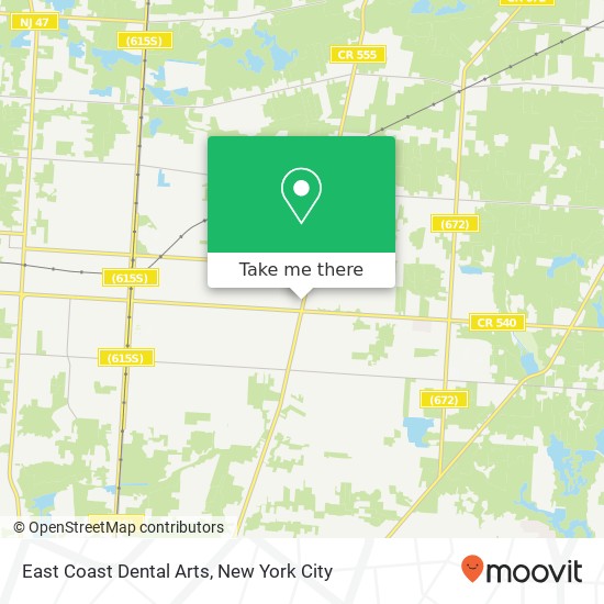 East Coast Dental Arts map