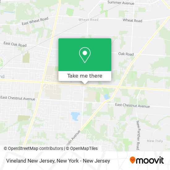 Mapa de Vineland New Jersey