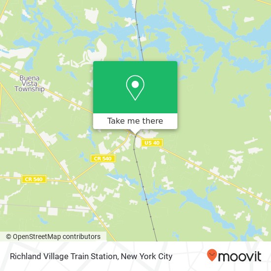 Mapa de Richland Village Train Station