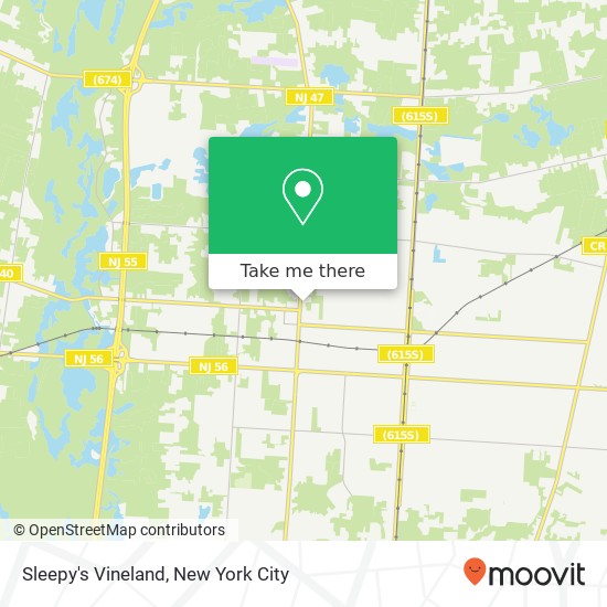 Sleepy's Vineland map