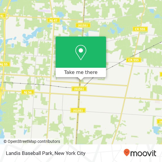 Mapa de Landis Baseball Park