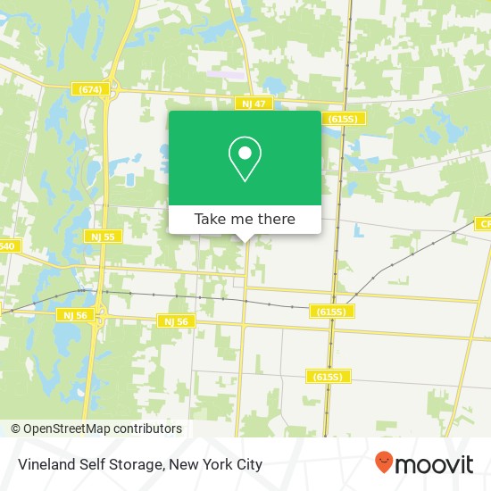 Vineland Self Storage map