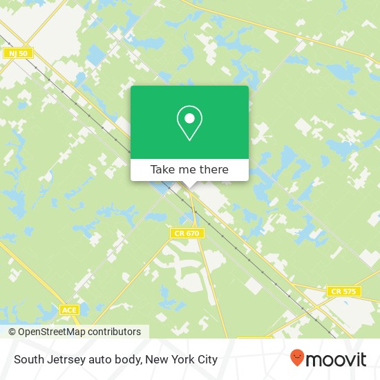 Mapa de South Jetrsey auto body