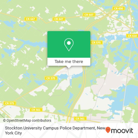 Mapa de Stockton University Campus Police Department