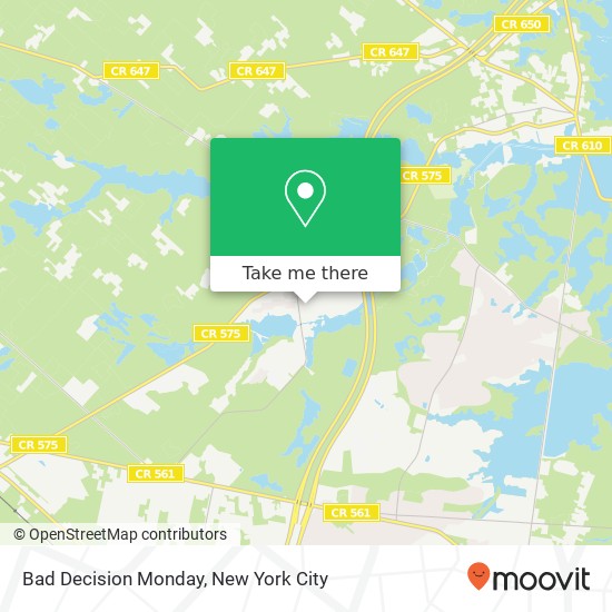 Bad Decision Monday map