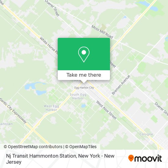 Nj Transit Hammonton Station map