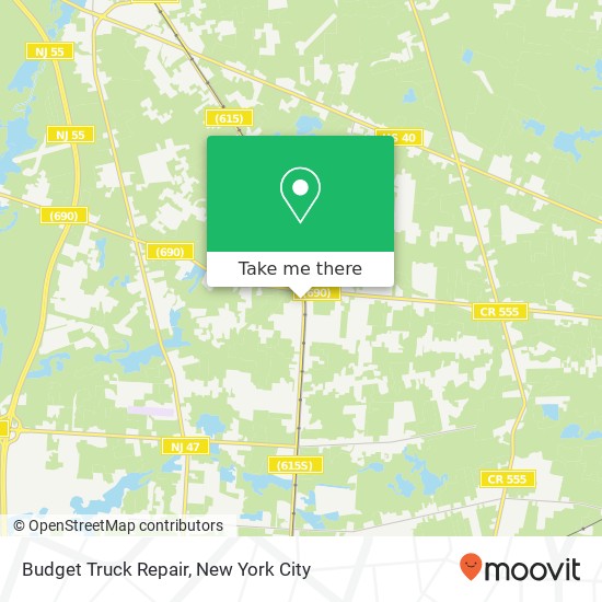 Mapa de Budget Truck Repair