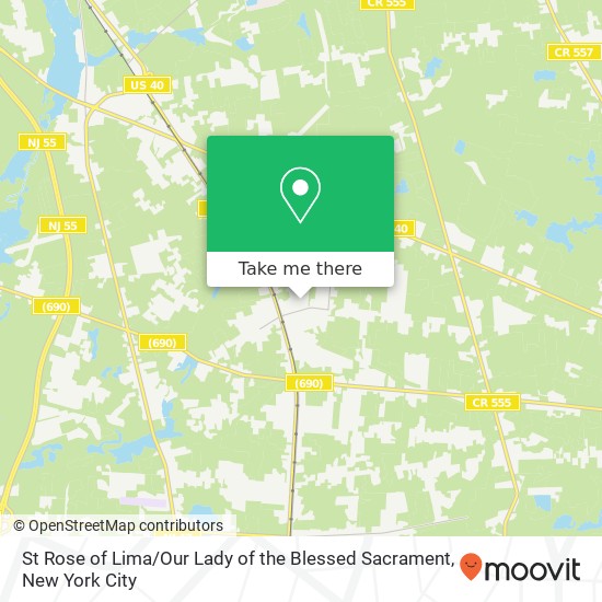 St Rose of Lima / Our Lady of the Blessed Sacrament map