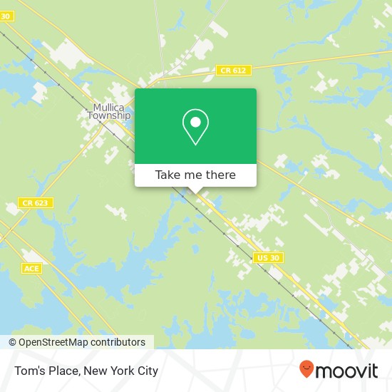Tom's Place map