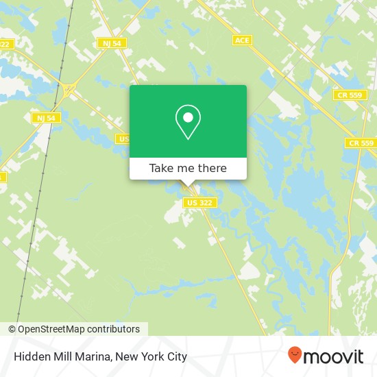 Hidden Mill Marina map