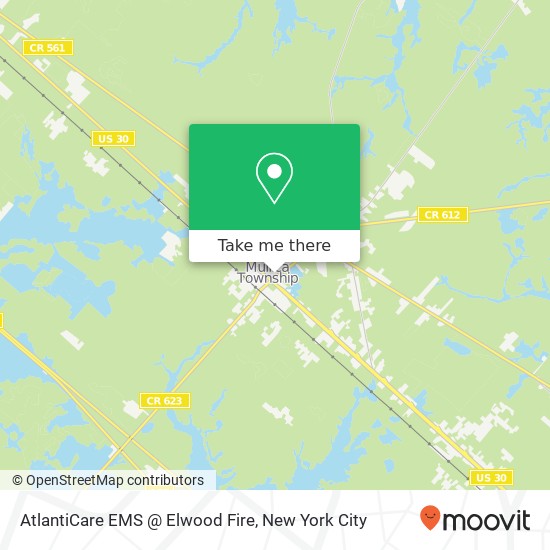 AtlantiCare EMS @ Elwood Fire map