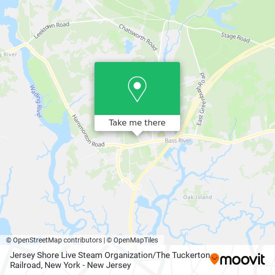 Jersey Shore Live Steam Organization / The Tuckerton Railroad map