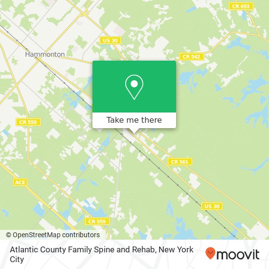 Atlantic County Family Spine and Rehab map