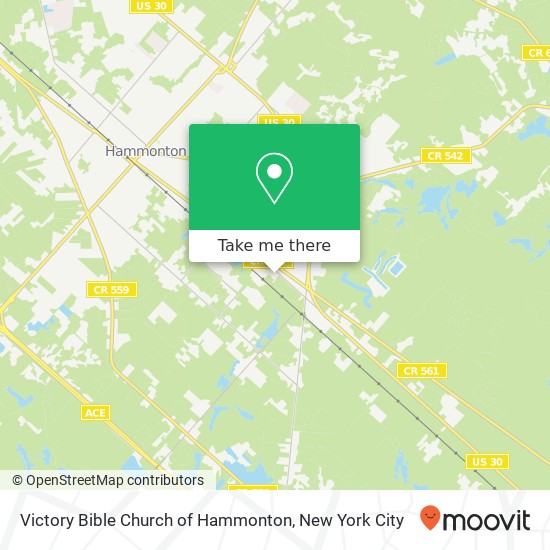 Mapa de Victory Bible Church of Hammonton