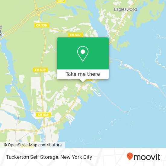 Mapa de Tuckerton Self Storage