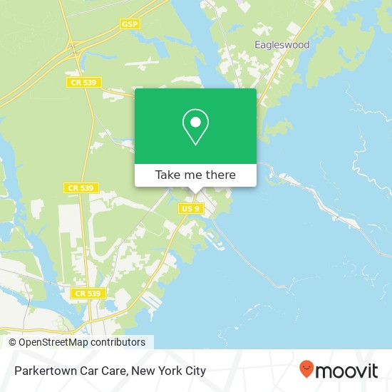 Parkertown Car Care map