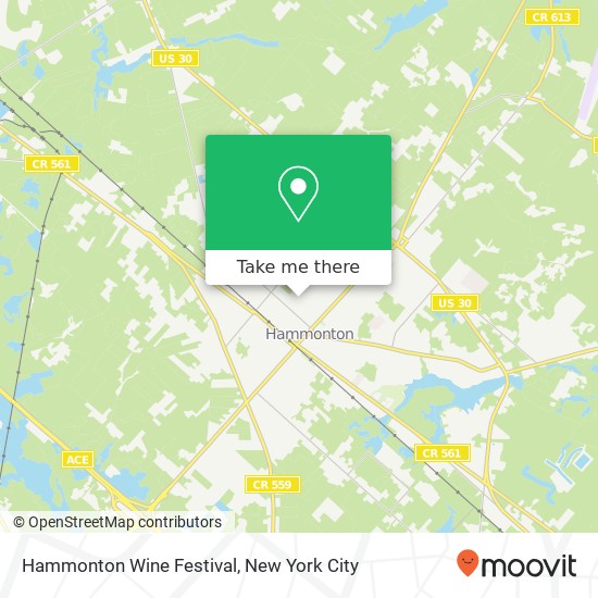 Mapa de Hammonton Wine Festival