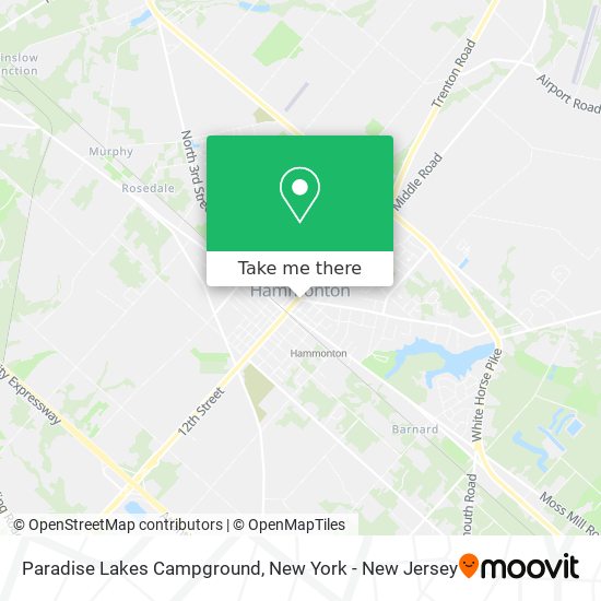 Mapa de Paradise Lakes Campground