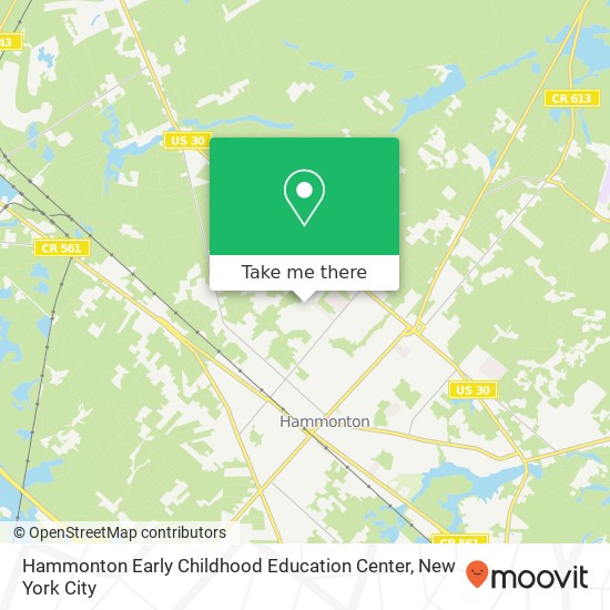 Mapa de Hammonton Early Childhood Education Center