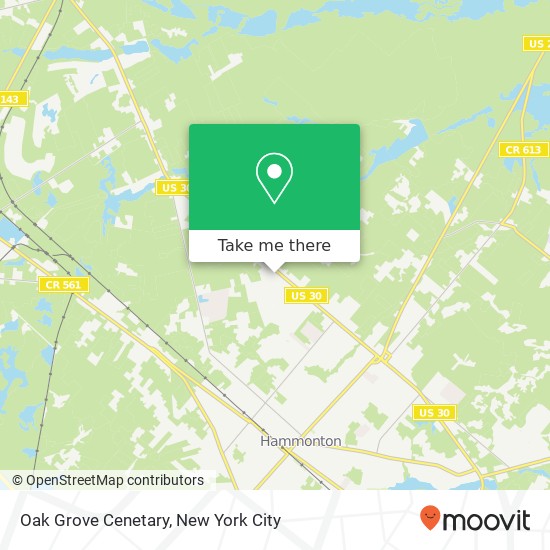 Mapa de Oak Grove Cenetary