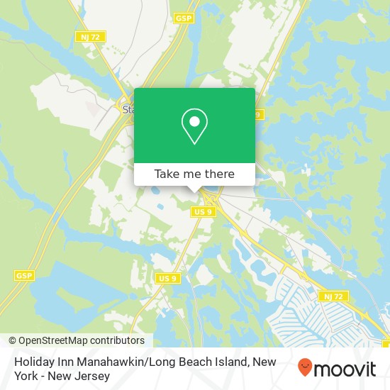 Holiday Inn Manahawkin / Long Beach Island map