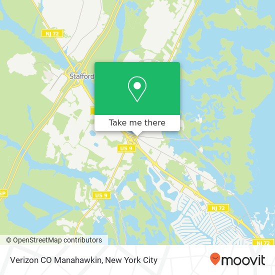 Mapa de Verizon CO Manahawkin