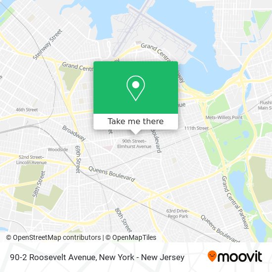 Mapa de 90-2 Roosevelt Avenue