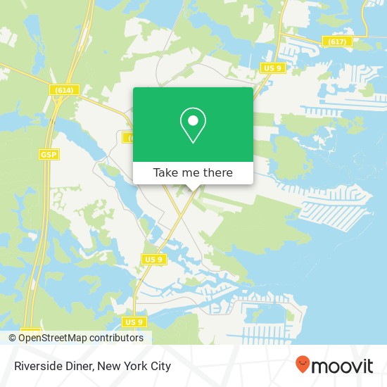 Riverside Diner map