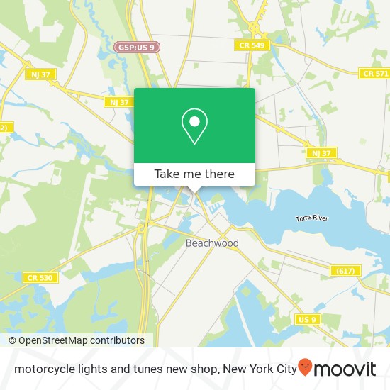 motorcycle lights and tunes new shop map